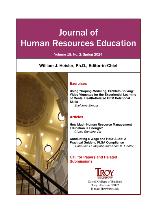 					View Vol. 18 No. 2 (2024): Journal of Human Resources Education
				